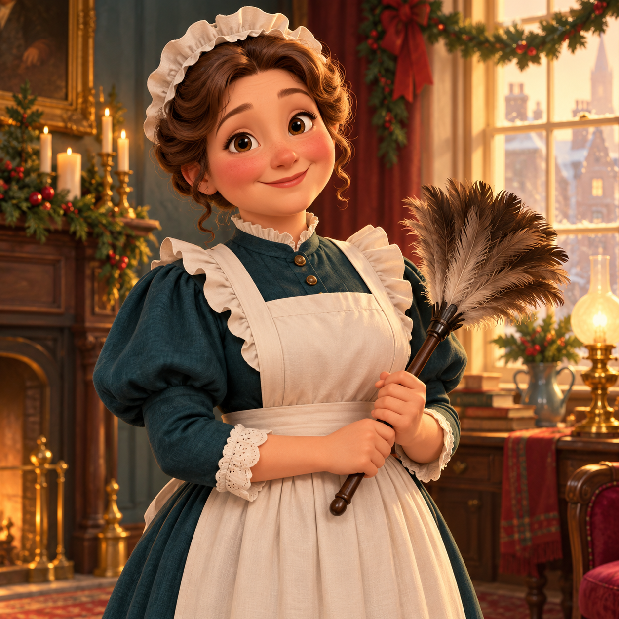 Storybook illustration of Mrs. Partlett